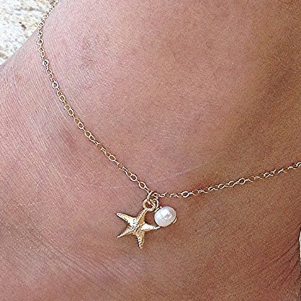 Anklet - Starfish + Pearl
